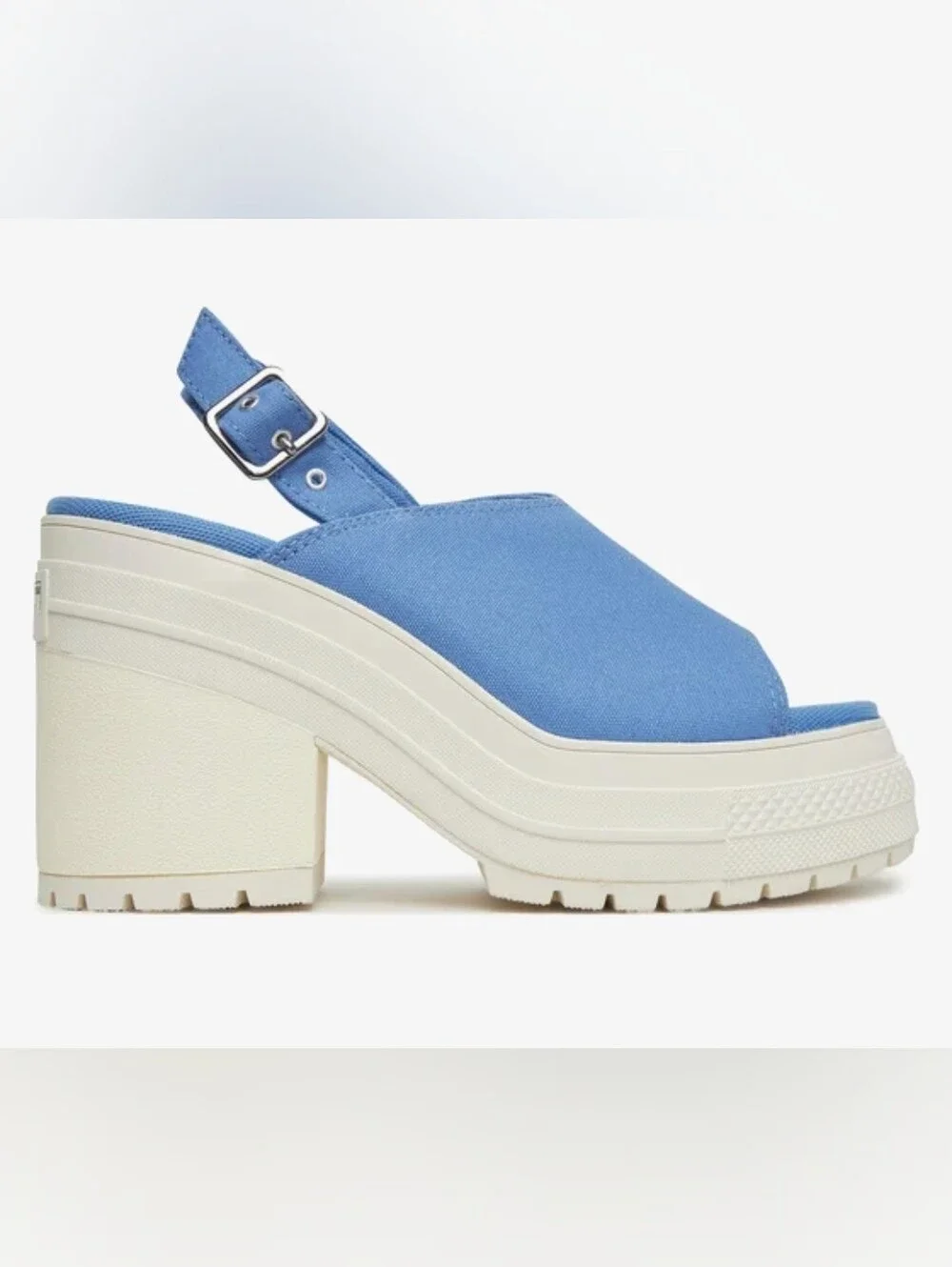 Converse Light Blue Canvas Platform Slingback Sandals
